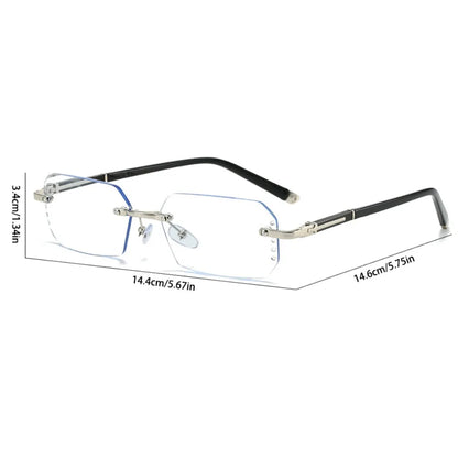 Spectacle Lens Power +100 To +400 Frameless Presbyopia Glasses Vision Care Vintage Farsightedness Reading Glasses