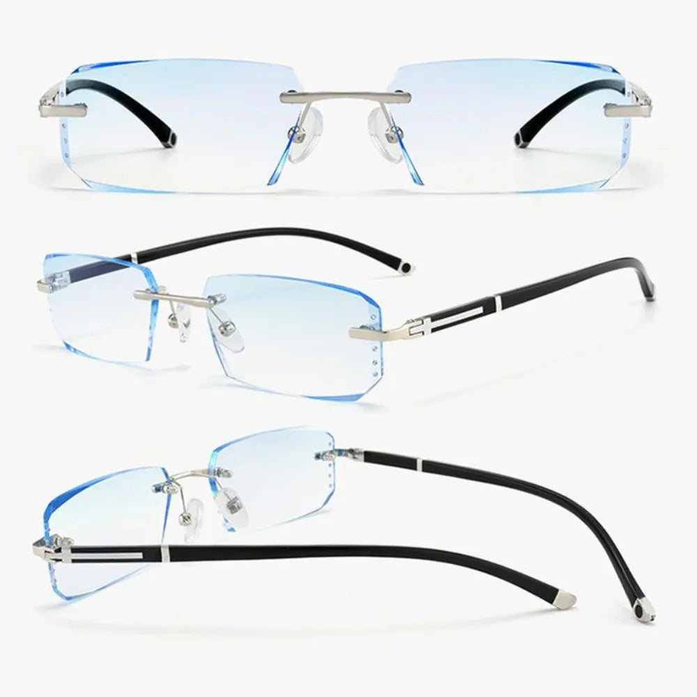 Spectacle Lens Power +100 To +400 Frameless Presbyopia Glasses Vision Care Vintage Farsightedness Reading Glasses