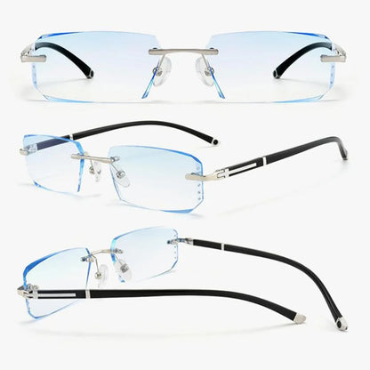 Spectacle Lens Power +100 To +400 Frameless Presbyopia Glasses Vision Care Vintage Farsightedness Reading Glasses