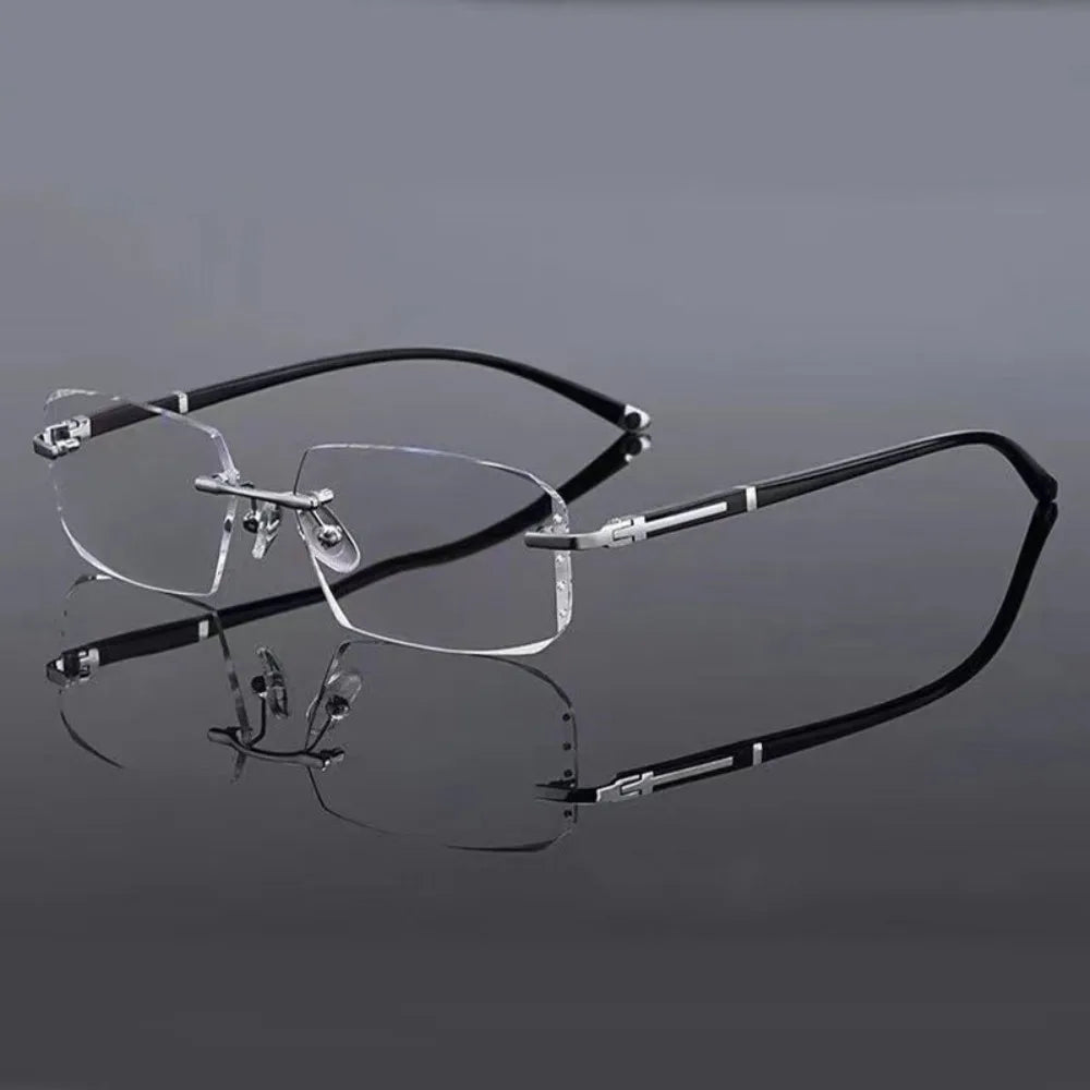 Spectacle Lens Power +100 To +400 Frameless Presbyopia Glasses Vision Care Vintage Farsightedness Reading Glasses